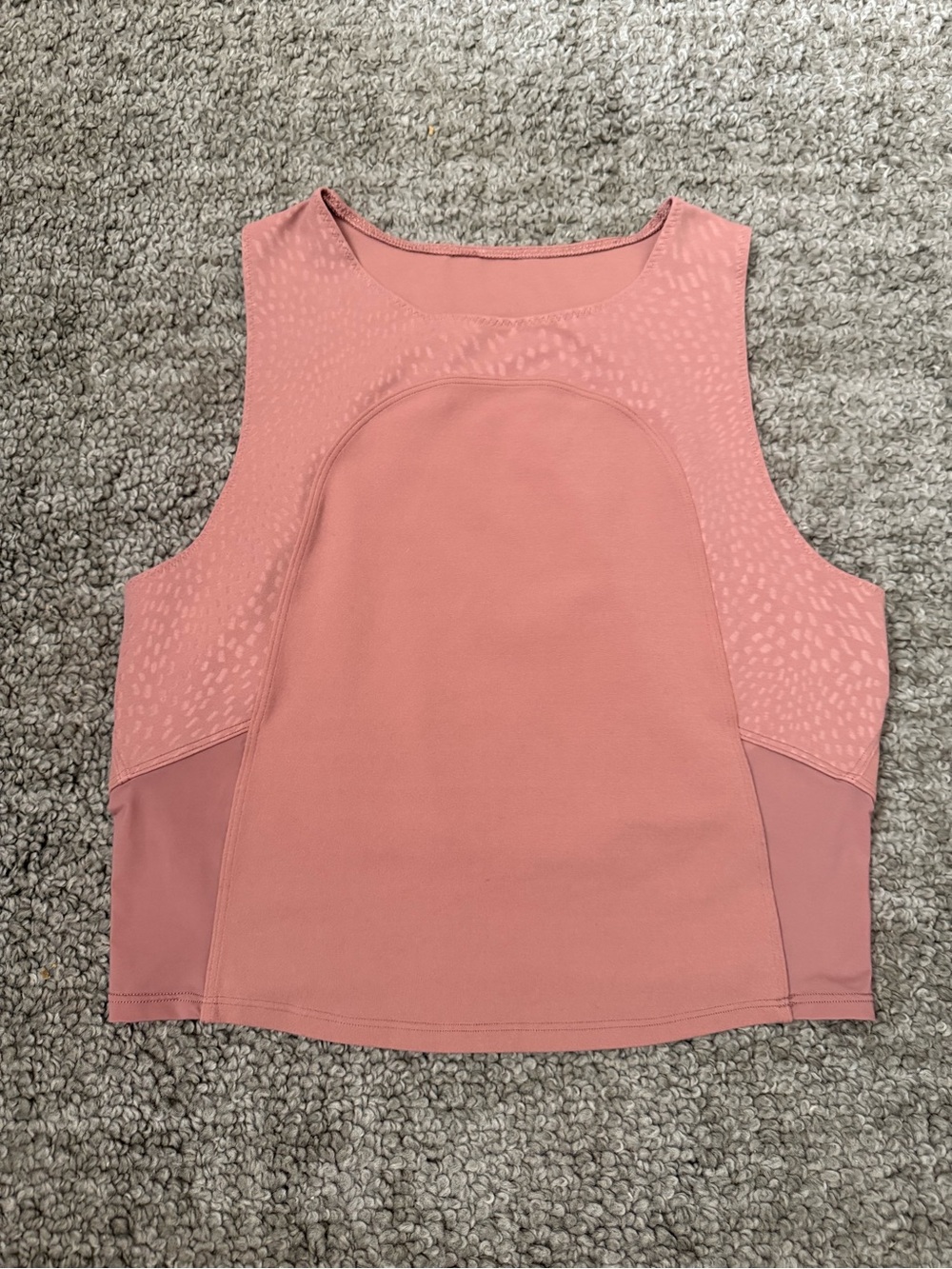 Lululemon Nulu and mesh yoga tank top in Jewel Emboss spiced Chai